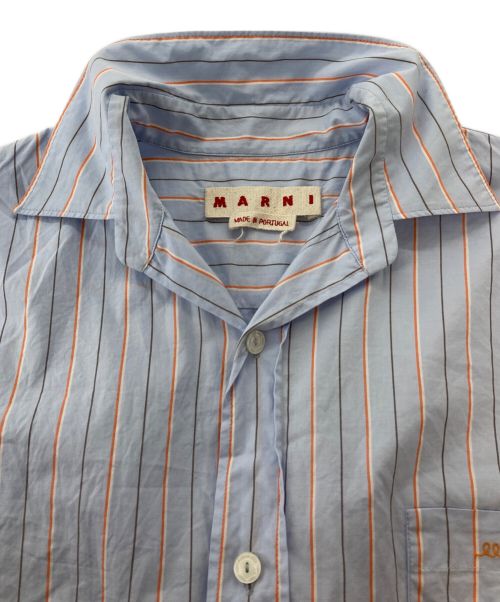 MARNI（マルニ）MARNI (マルニ) ストライプシャツ ブルー×オレンジ サイズ:38の古着・服飾アイテム