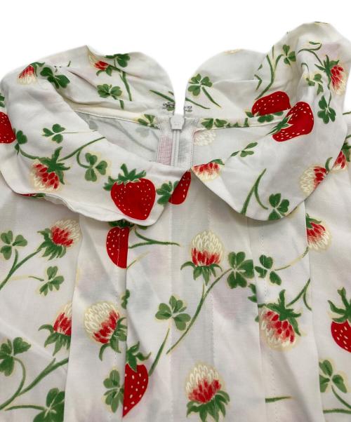 Jane Marple（ジェーンマープル）Jane Marple (ジェーンマープル) イチゴ柄ワンピース ホワイト サイズ:Mの古着・服飾アイテム