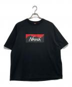 NANGAナンガ）の古着「ECO HYBRID BOX LOGO LOOSE FIT TEE」｜ブラック