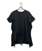 MM6 Maison Margielaエムエムシックスメゾンマルジェラ）の古着「マントデザイン 半袖 Tシャツ」｜ブラック