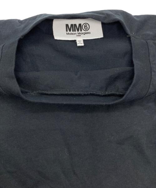 MM6 Maison Margiela（エムエムシックスメゾンマルジェラ）MM6 Maison Margiela (エムエムシックス メゾンマルジェラ) マントデザイン 半袖 Tシャツ ブラック サイズ:Sの古着・服飾アイテム