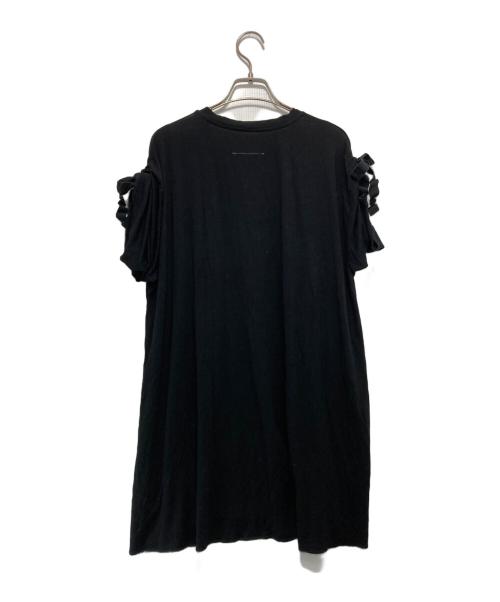 MM6 Maison Margiela（エムエムシックスメゾンマルジェラ）MM6 Maison Margiela (エムエムシックス メゾンマルジェラ) デザインカットソー ブラック サイズ:Mの古着・服飾アイテム