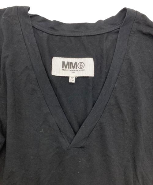 MM6 Maison Margiela（エムエムシックスメゾンマルジェラ）MM6 Maison Margiela (エムエムシックス メゾンマルジェラ) デザインカットソー ブラック サイズ:Mの古着・服飾アイテム