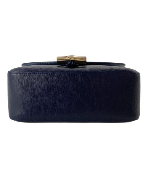 LONGCHAMP（ロンシャン）LONGCHAMP (ロンシャン) Roseau Leather Crossbody Bag ネイビーの古着・服飾アイテム