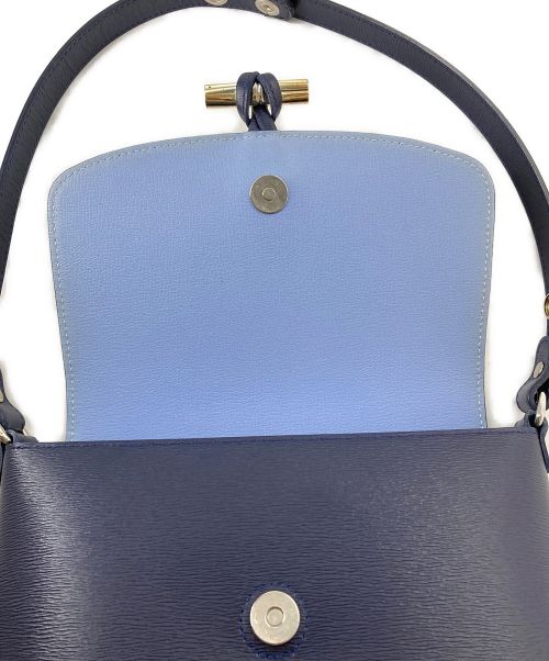LONGCHAMP（ロンシャン）LONGCHAMP (ロンシャン) Roseau Leather Crossbody Bag ネイビーの古着・服飾アイテム
