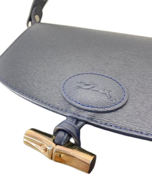 LONGCHAMP（ロンシャン）LONGCHAMP (ロンシャン) Roseau Leather Crossbody Bag ネイビーの古着・服飾アイテム