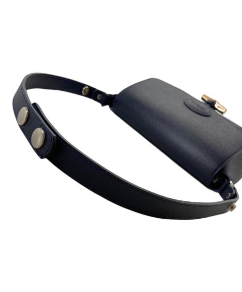 LONGCHAMP（ロンシャン）LONGCHAMP (ロンシャン) Roseau Leather Crossbody Bag ネイビーの古着・服飾アイテム