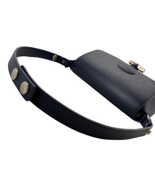 LONGCHAMP（ロンシャン）LONGCHAMP (ロンシャン) Roseau Leather Crossbody Bag ネイビーの古着・服飾アイテム