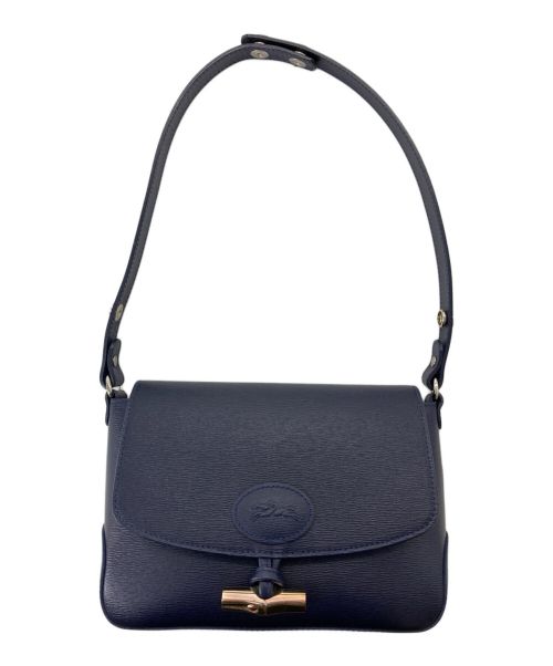 LONGCHAMP（ロンシャン）LONGCHAMP (ロンシャン) Roseau Leather Crossbody Bag ネイビーの古着・服飾アイテム