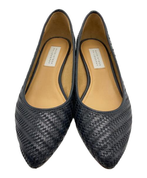 MACKINTOSH PHILOSOPHY（マッキントッシュ フィロソフィー）MACKINTOSH PHILOSOPHY (マッキントッシュ フィロソフィー) 編み込みパンプス ネイビー サイズ:23の古着・服飾アイテム