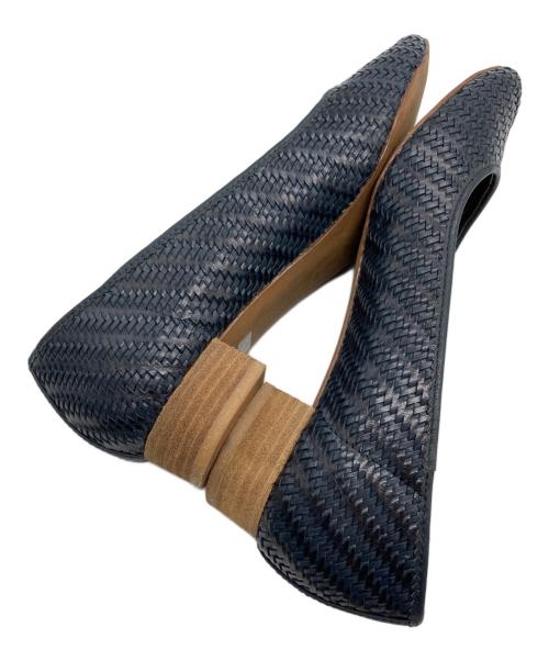 MACKINTOSH PHILOSOPHY（マッキントッシュ フィロソフィー）MACKINTOSH PHILOSOPHY (マッキントッシュ フィロソフィー) 編み込みパンプス ネイビー サイズ:23の古着・服飾アイテム
