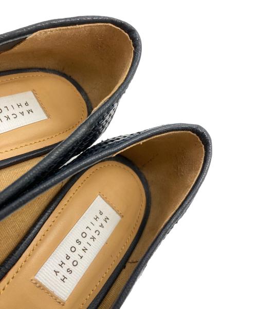 MACKINTOSH PHILOSOPHY（マッキントッシュ フィロソフィー）MACKINTOSH PHILOSOPHY (マッキントッシュ フィロソフィー) 編み込みパンプス ネイビー サイズ:23の古着・服飾アイテム