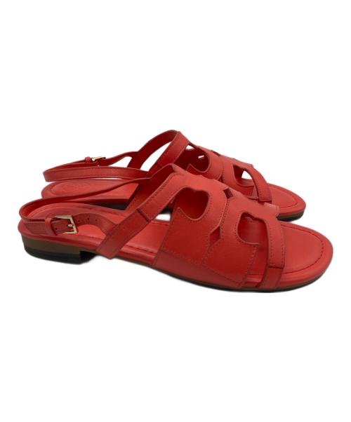 TORY BURCH（トリーバーチ）TORY BURCH (トリーバーチ) レザーサンダル オレンジ サイズ:7の古着・服飾アイテム