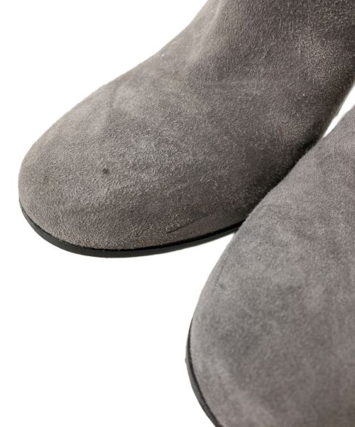 Gianvito Rossi（ジャンヴィト ロッシ）Gianvito Rossi (ジャンヴィト・ロッシ) スウェード リボンブーツ グレー サイズ:３７の古着・服飾アイテム