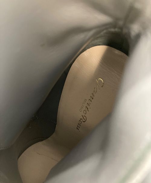 Gianvito Rossi（ジャンヴィト ロッシ）Gianvito Rossi (ジャンヴィト・ロッシ) スウェード リボンブーツ グレー サイズ:３７の古着・服飾アイテム