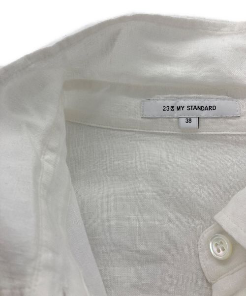 23区（ニジュウサンク）23区 (ニジュウサンク) リネンシャツ ホワイト サイズ:38の古着・服飾アイテム
