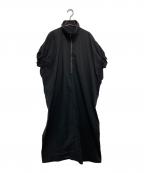 AK+1エーケーワン）の古着「スタンドカラー ジップ ワンピース」｜ブラック