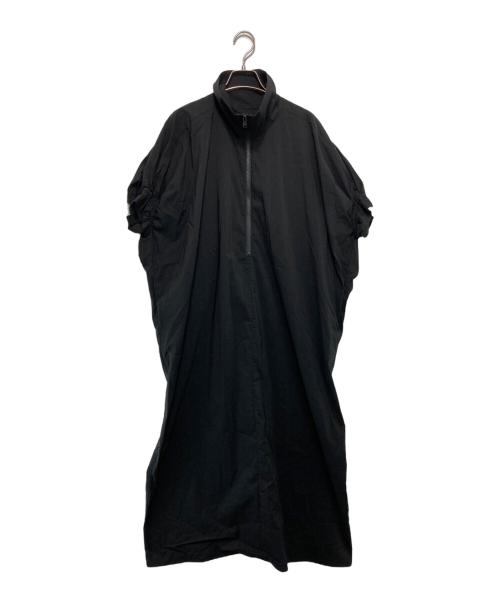 AK+1（エーケーワン）AK+1 (エーケーワン) スタンドカラー ジップ ワンピース ブラック サイズ:36の古着・服飾アイテム