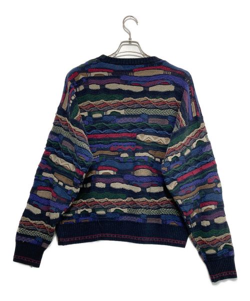 ALFANI（アルファニ）ALFANI (アルファニ) 3Dニット ネイビー サイズ:Lの古着・服飾アイテム