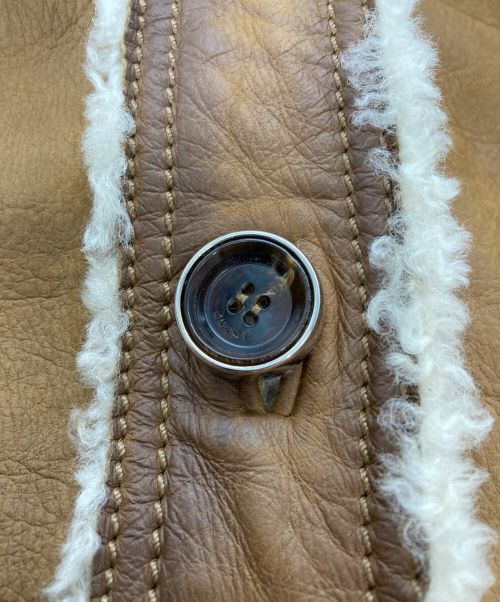 GUCCI（グッチ）GUCCI (グッチ) ムートンジャケット ブラウン サイズ:Mの古着・服飾アイテム
