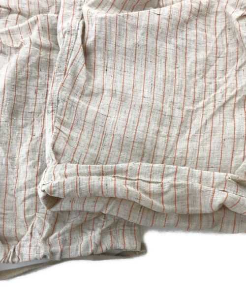 KHOKI（コッキ）KHOKI (コッキ) ヒッコリーカーゴパンツ オレンジ×ベージュ サイズ:1の古着・服飾アイテム