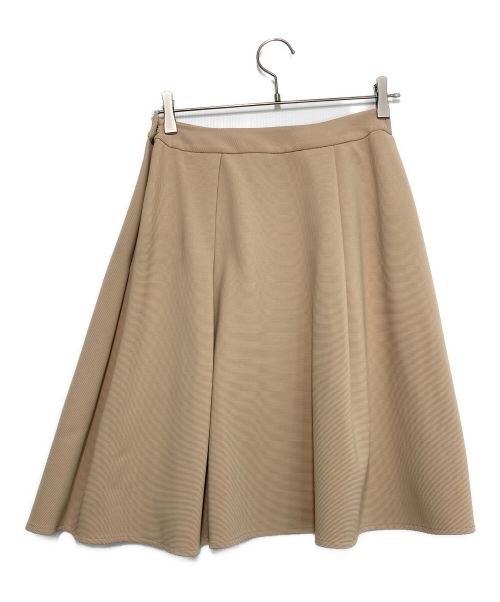 Rene（ルネ）Rene (ルネ) タックフレアスカート ベージュ サイズ:36の古着・服飾アイテム