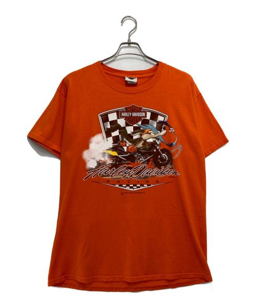 HARLEY-DAVIDSON（ハーレーダビッドソン）HARLEY-DAVIDSON (ハーレーダビッドソン) ［古着］プリントTシャツ オレンジ サイズ:Lの古着・服飾アイテム