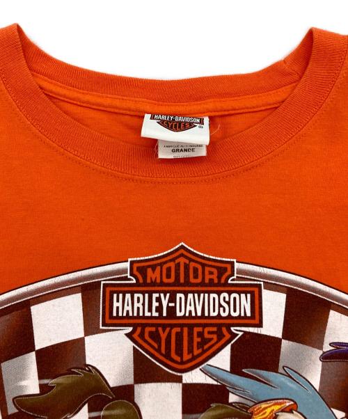 HARLEY-DAVIDSON（ハーレーダビッドソン）HARLEY-DAVIDSON (ハーレーダビッドソン) ［古着］プリントTシャツ オレンジ サイズ:Lの古着・服飾アイテム