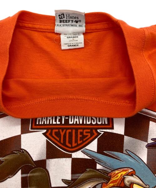 HARLEY-DAVIDSON（ハーレーダビッドソン）HARLEY-DAVIDSON (ハーレーダビッドソン) ［古着］プリントTシャツ オレンジ サイズ:Lの古着・服飾アイテム