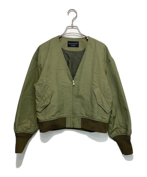 MACPHEE（マカフィー）MACPHEE (マカフィー) コットンナイロン ショートMA-1ブルゾン グリーン サイズ:Sの古着・服飾アイテム