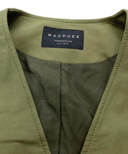 MACPHEE（マカフィー）MACPHEE (マカフィー) コットンナイロン ショートMA-1ブルゾン グリーン サイズ:Sの古着・服飾アイテム