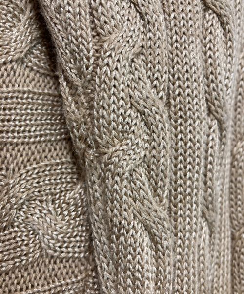 LAUREN RALPH LAUREN（ローレンラルフローレン）LAUREN RALPH LAUREN (ローレンラルフローレン) ショールカラーカーディガン ベージュ サイズ:SMの古着・服飾アイテム