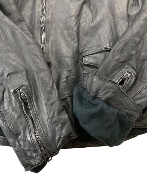 sisii（シシ）sisii (シシ) ダブルライダースジャケット ブラック サイズ:Mの古着・服飾アイテム