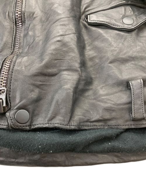 sisii（シシ）sisii (シシ) ダブルライダースジャケット ブラック サイズ:Mの古着・服飾アイテム