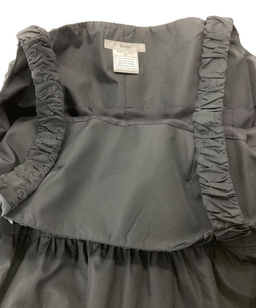 Rene（ルネ）Rene (ルネ) ギャザーリボンワンピース ブラック サイズ:36の古着・服飾アイテム