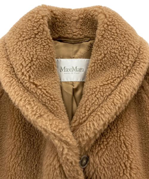 MaxMara（マックスマーラ）MaxMara (マックスマーラ) キャメル×シルクテディコート ブラウン サイズ:38の古着・服飾アイテム