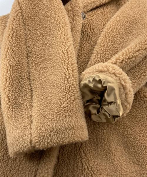 MaxMara（マックスマーラ）MaxMara (マックスマーラ) キャメル×シルクテディコート ブラウン サイズ:38の古着・服飾アイテム