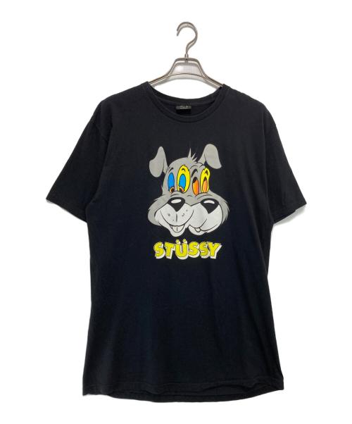 stussy（ステューシー）stussy (ステューシー) ドッグプリントTシャツ ブラック サイズ:Lの古着・服飾アイテム