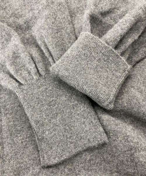 23区（ニジュウサンク）23区 (ニジュウサンク) ウールカシミヤブレンド ハイネック ワンピース グレー サイズ:38の古着・服飾アイテム