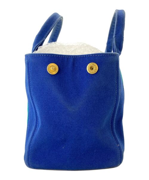 PRADA（プラダ）PRADA (プラダ) カナパ２wayミニトートバッグ ブルー×グリーンの古着・服飾アイテム