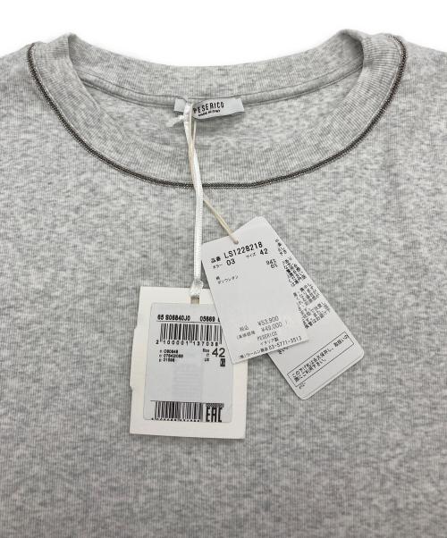 PESERICO（ペゼリコ）PESERICO (ペゼリコ) 半袖カットソー グレー サイズ:42 未使用品の古着・服飾アイテム