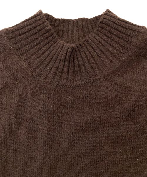 mars knitwear（マーズニットウェア）MARS KNITWEAR (マーズニットウェア) モックネックニット ブラウン サイズ:Ｍの古着・服飾アイテム