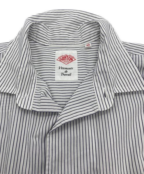 DANTON（ダントン）DANTON (ダントン) ストライプシャツ ホワイト サイズ:40の古着・服飾アイテム