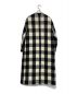 Spick and Span (スピックアンドスパン) ブロックチェックVカラーロングコート ブラック×ホワイト サイズ:36：4000円