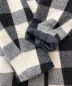 中古・古着 Spick and Span (スピックアンドスパン) ブロックチェックVカラーロングコート ブラック×ホワイト サイズ:36：4000円