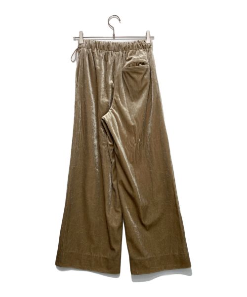 BALLSEY（ボールジィ）BALLSEY (ボールジィ) マットベロア イージーストレートパンツ ベージュ サイズ:34の古着・服飾アイテム