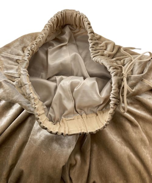 BALLSEY（ボールジィ）BALLSEY (ボールジィ) マットベロア イージーストレートパンツ ベージュ サイズ:34の古着・服飾アイテム