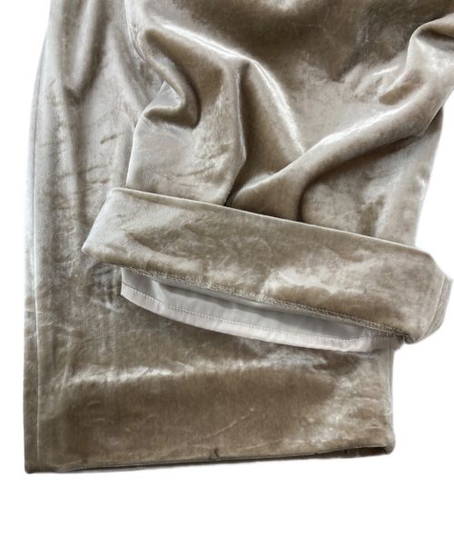 BALLSEY（ボールジィ）BALLSEY (ボールジィ) マットベロア イージーストレートパンツ ベージュ サイズ:34の古着・服飾アイテム