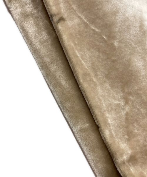 BALLSEY（ボールジィ）BALLSEY (ボールジィ) マットベロア イージーストレートパンツ ベージュ サイズ:34の古着・服飾アイテム