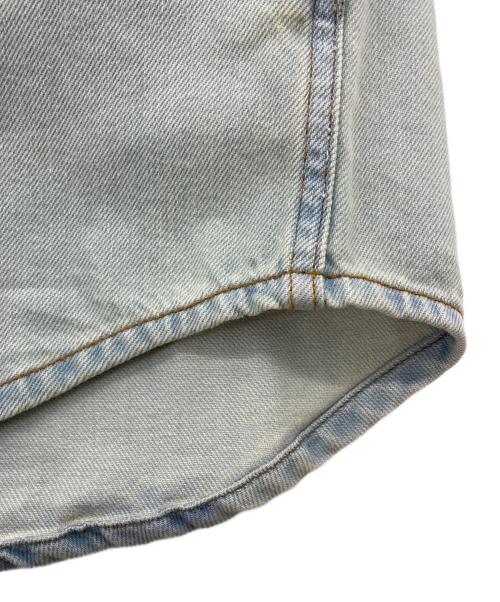 AMI Alexandre Mattiussi（アミアレクサンドルマテュッシ）AMI Alexandre Mattiussi (アミ アレクサンドル マテュッシ) ブリーチ加工デニムシャツ インディゴ サイズ:XSの古着・服飾アイテム